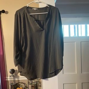 Green half sleeve top